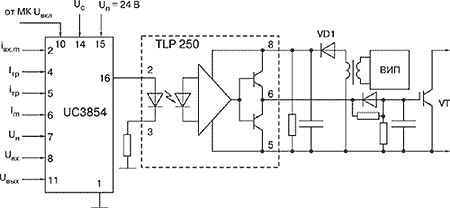 Схема управления транзистором ККМ
