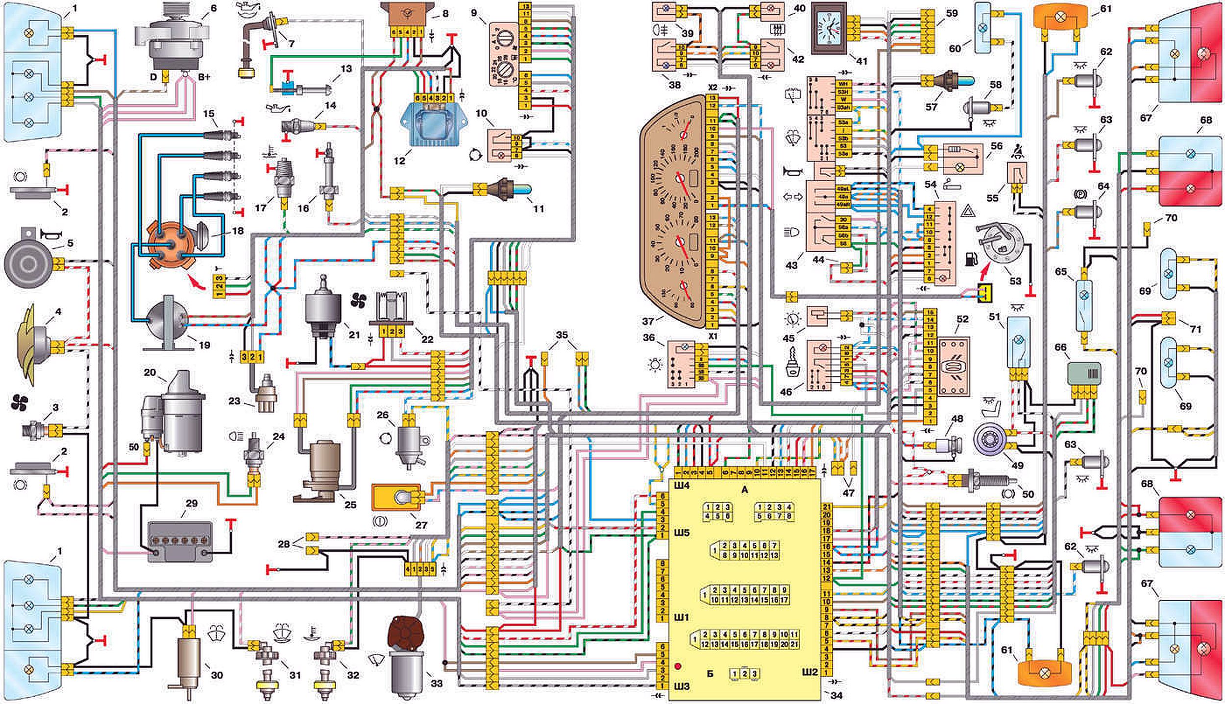 Электро схема машины ваз 2112 инжектор 16 клапанов крупным планом